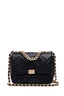 Woman Black Long Strap Quilted Crossbody Bag | Derimod