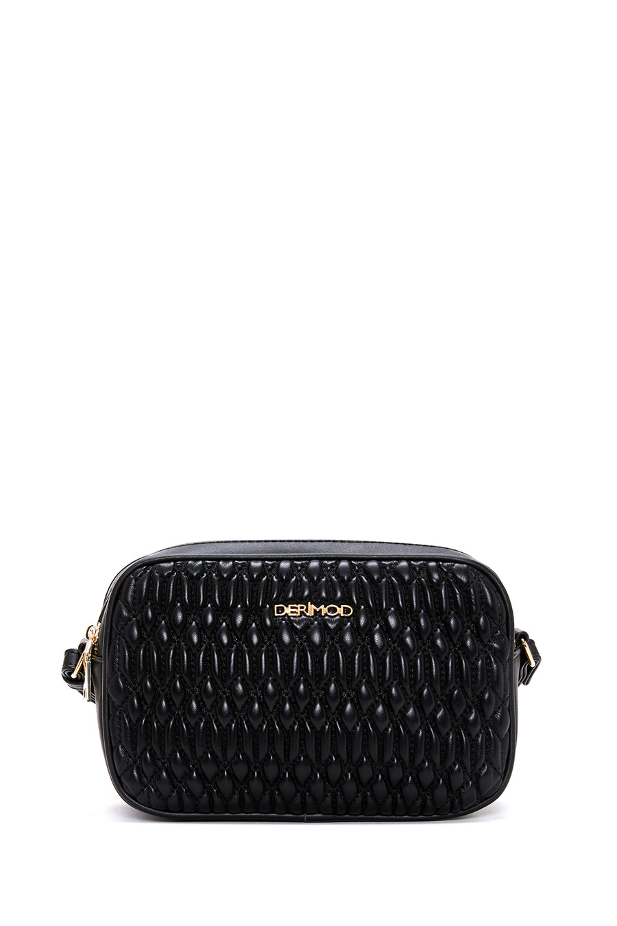 Women's Black Quilted Crossbody Bag