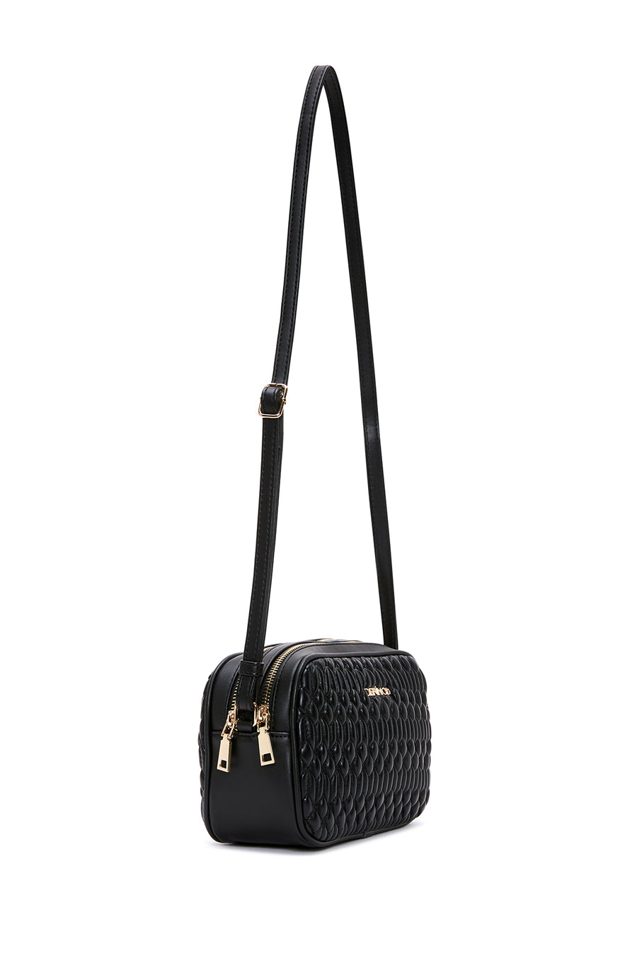 Women's Black Quilted Crossbody Bag