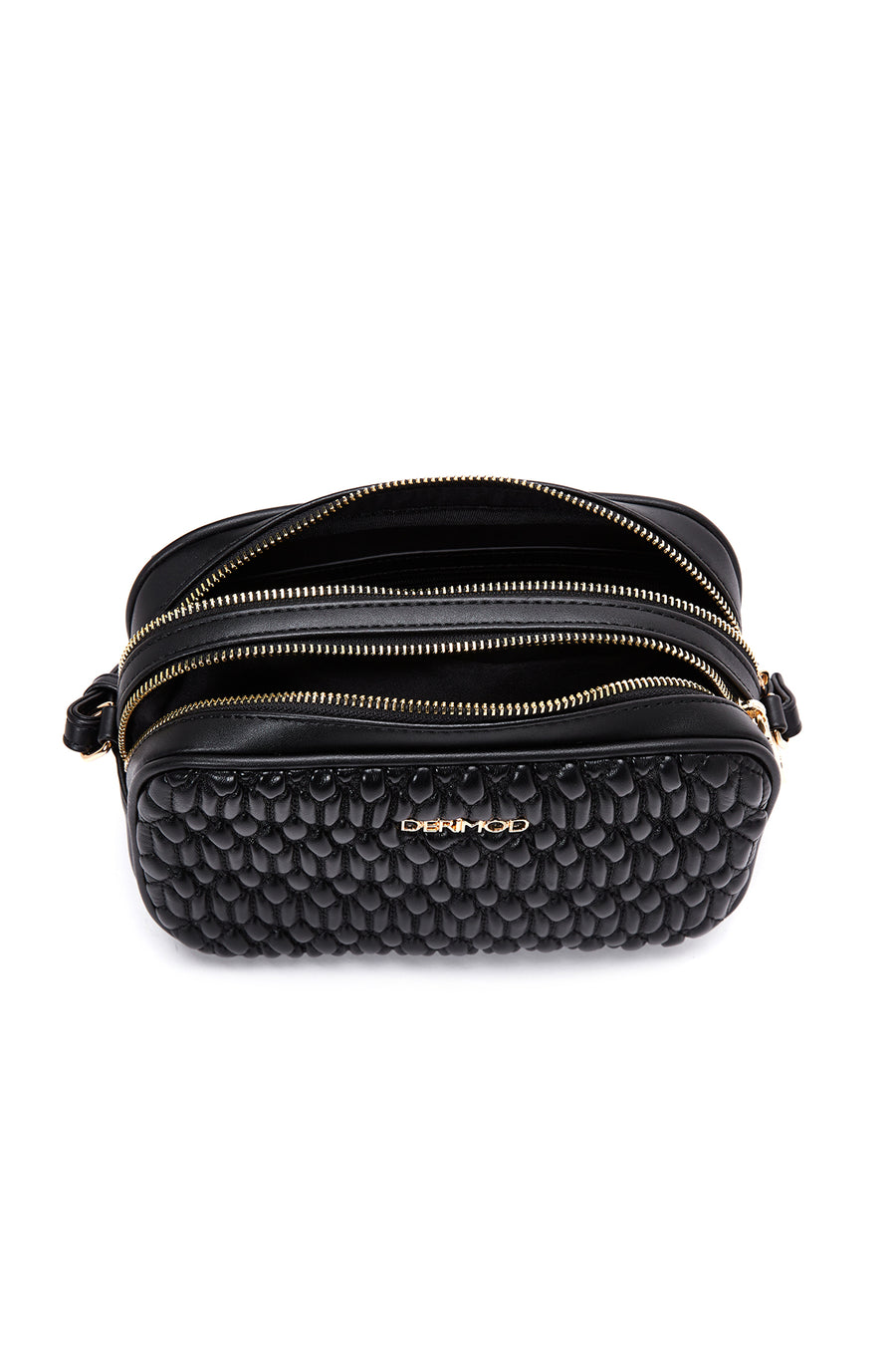Women's Black Quilted Crossbody Bag