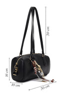 Women's Black Shoulder Bag with Accessories | Derimod