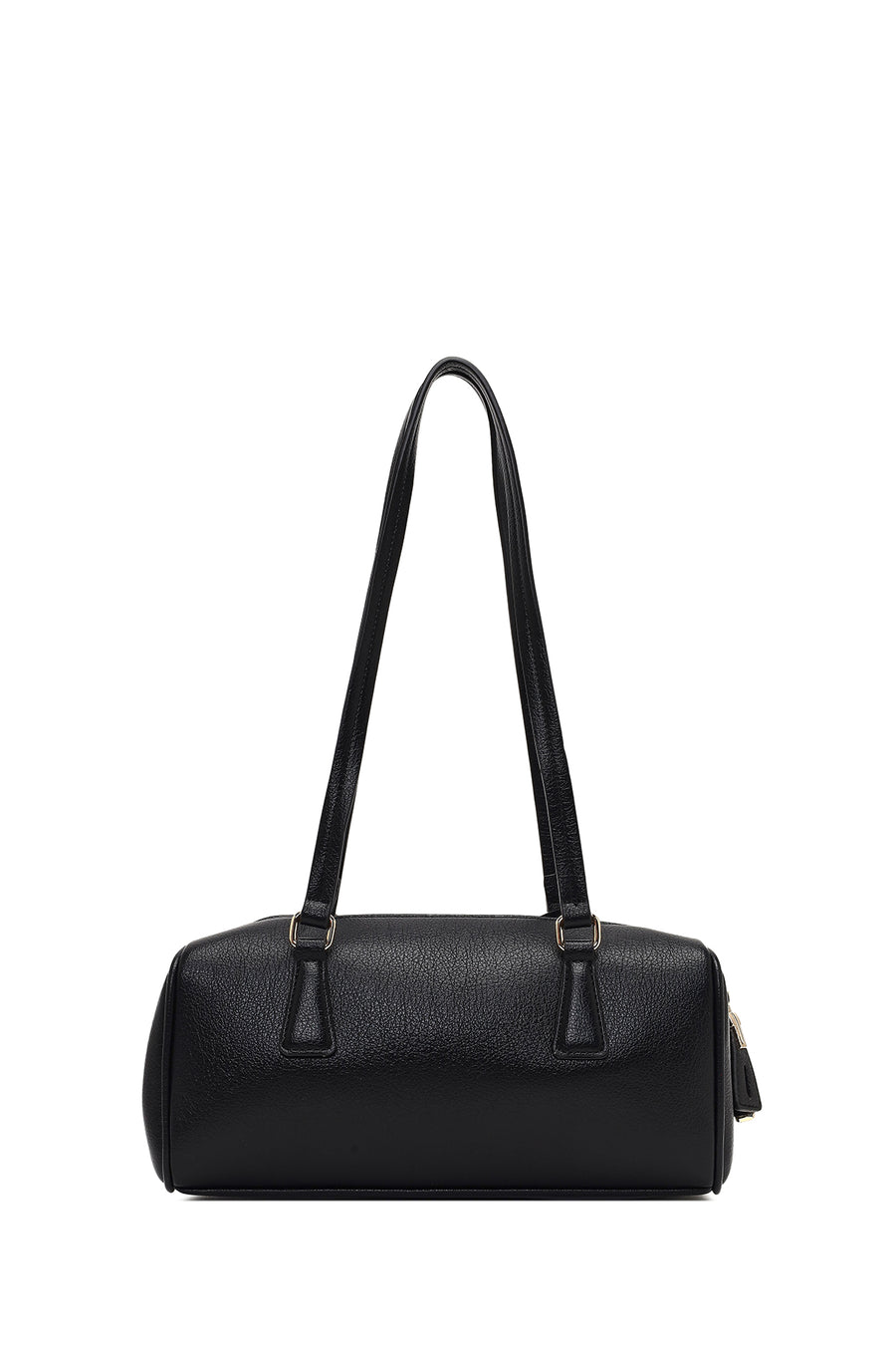 Women's Black Shoulder Bag with Accessories