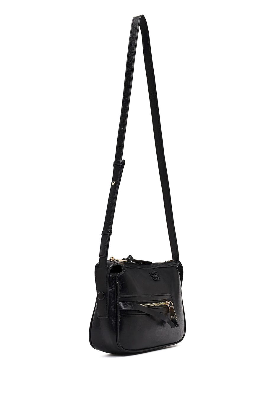 Women's Black Long Strap Crossbody Bag