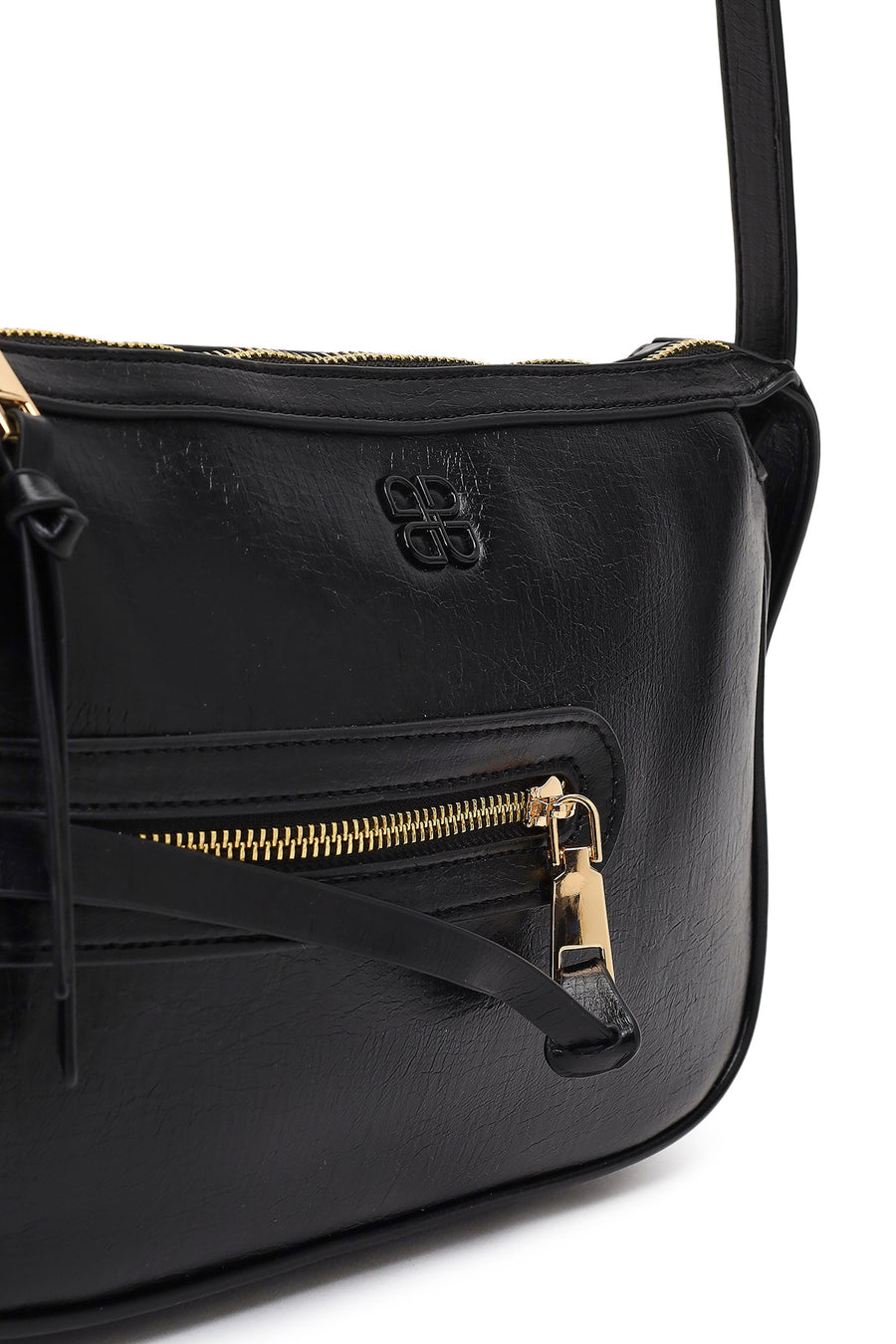 Women's Black Long Strap Crossbody Bag