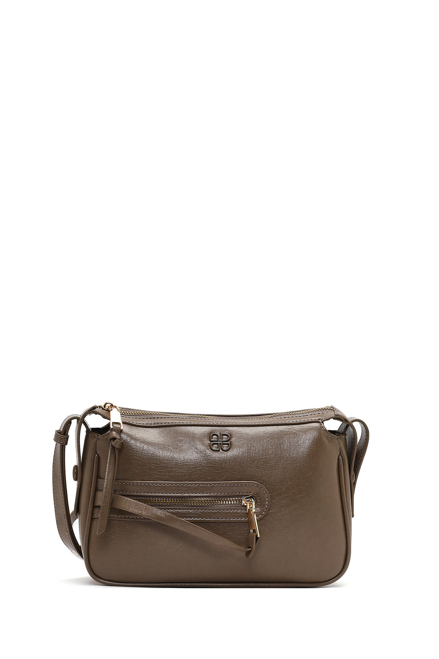 Women's Taupe Long Strap Crossbody Bag