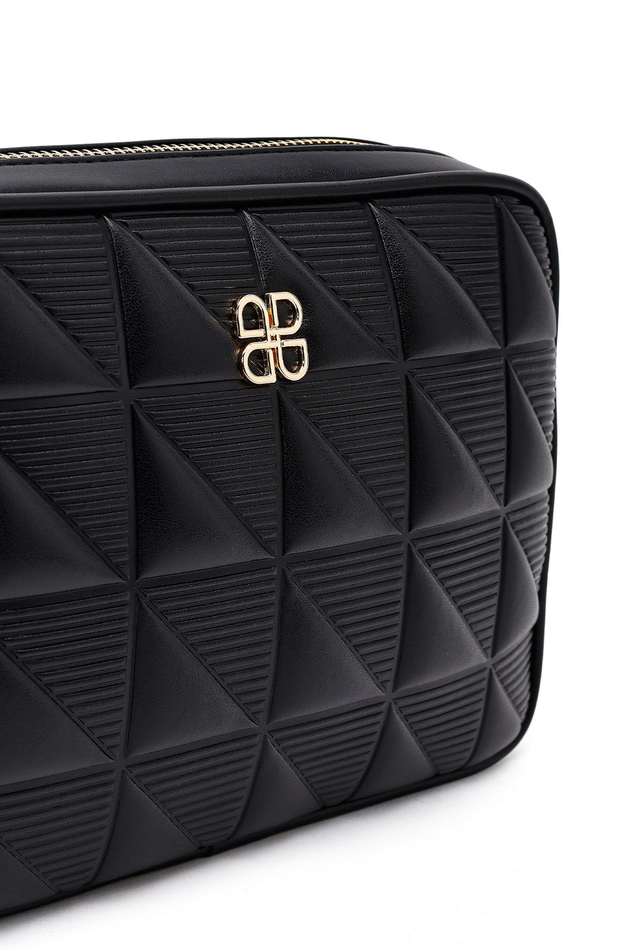 Women's Black Long Strapped Printed Crossbody Bag