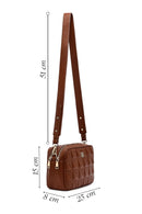 Women's Brown Long Strapped Printed Crossbody Bag | Derimod