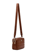 Women's Brown Long Strapped Printed Crossbody Bag | Derimod