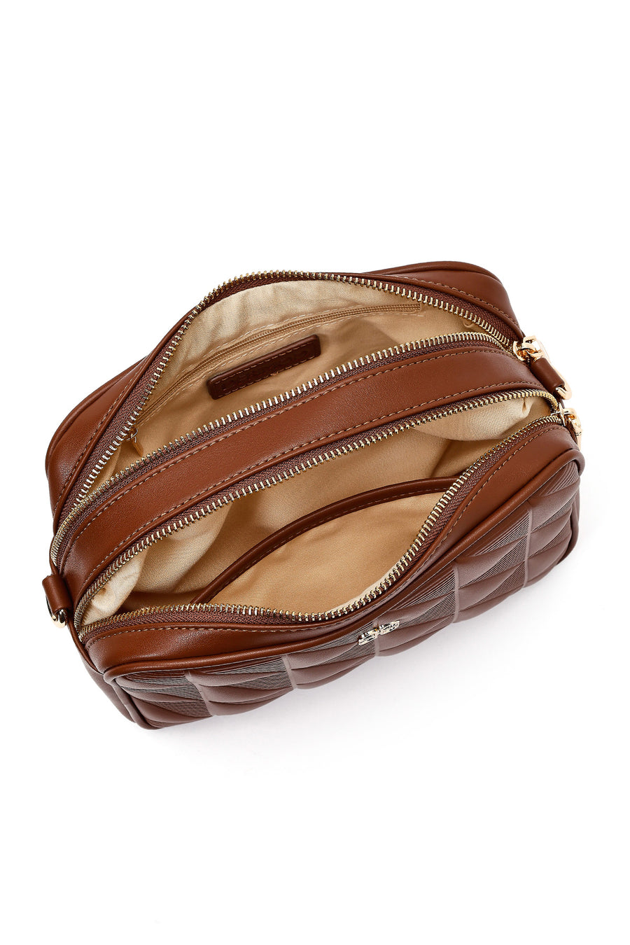 Women's Brown Long Strapped Printed Crossbody Bag