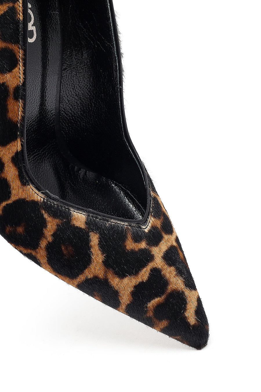 Kadın Leopar Yüksek İnce Topuklu Deri Stiletto
