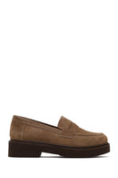 Women's Mink Suede Leather Loafer | Derimod