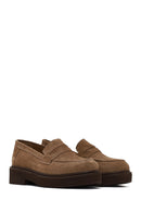 Women's Mink Suede Leather Loafer | Derimod