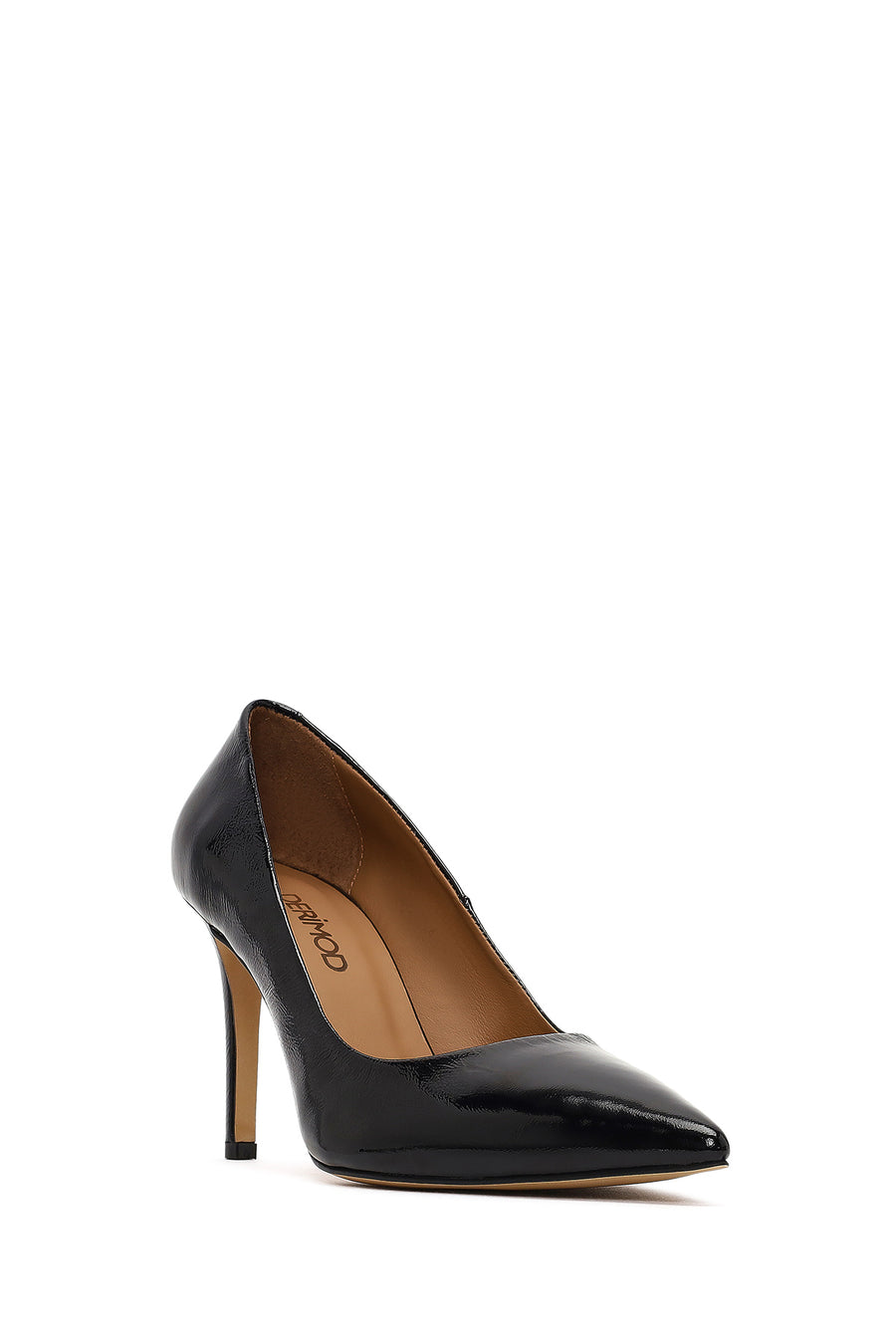 Kadın Siyah İnce Topuklu Deri Stiletto