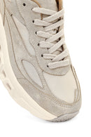 Women's Beige Lace-Up Thick-Soled Leather Sneaker | Derimod