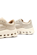 Women's Beige Lace-Up Thick-Soled Leather Sneaker | Derimod