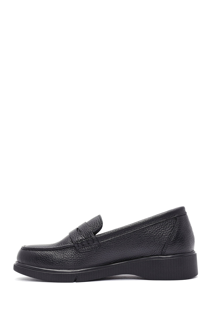 Woman Siyah Leather Comfort Loafer