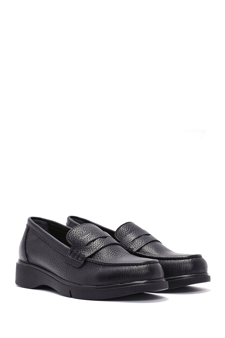 Woman Siyah Leather Comfort Loafer