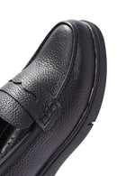 Woman Siyah Leather Comfort Loafer | Derimod