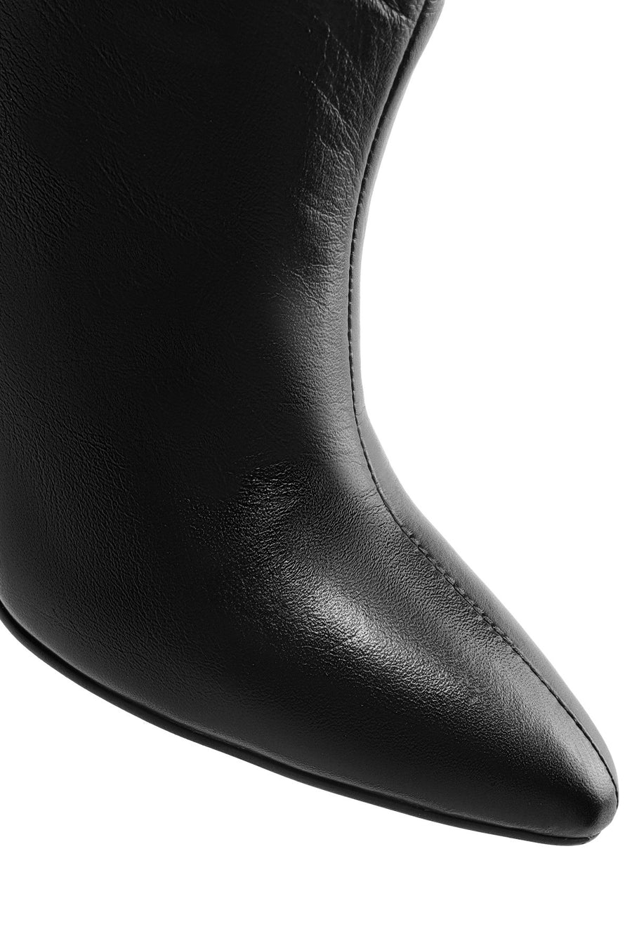 Woman Black Heels Leather Boat
