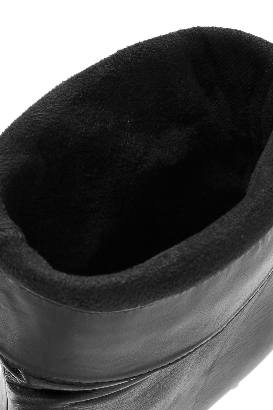Woman Black Heels Leather Boat