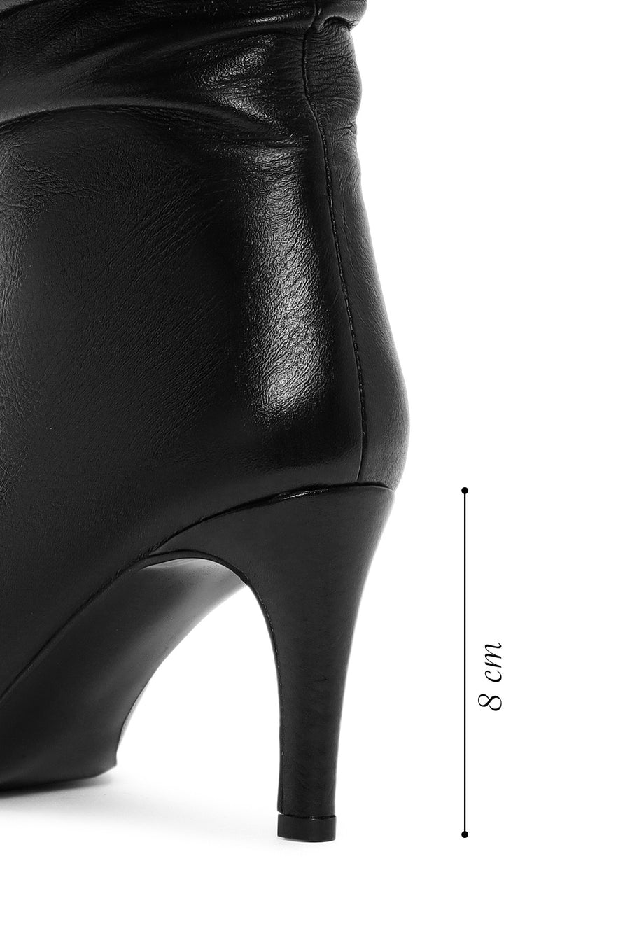 Woman Black Heels Leather Boat