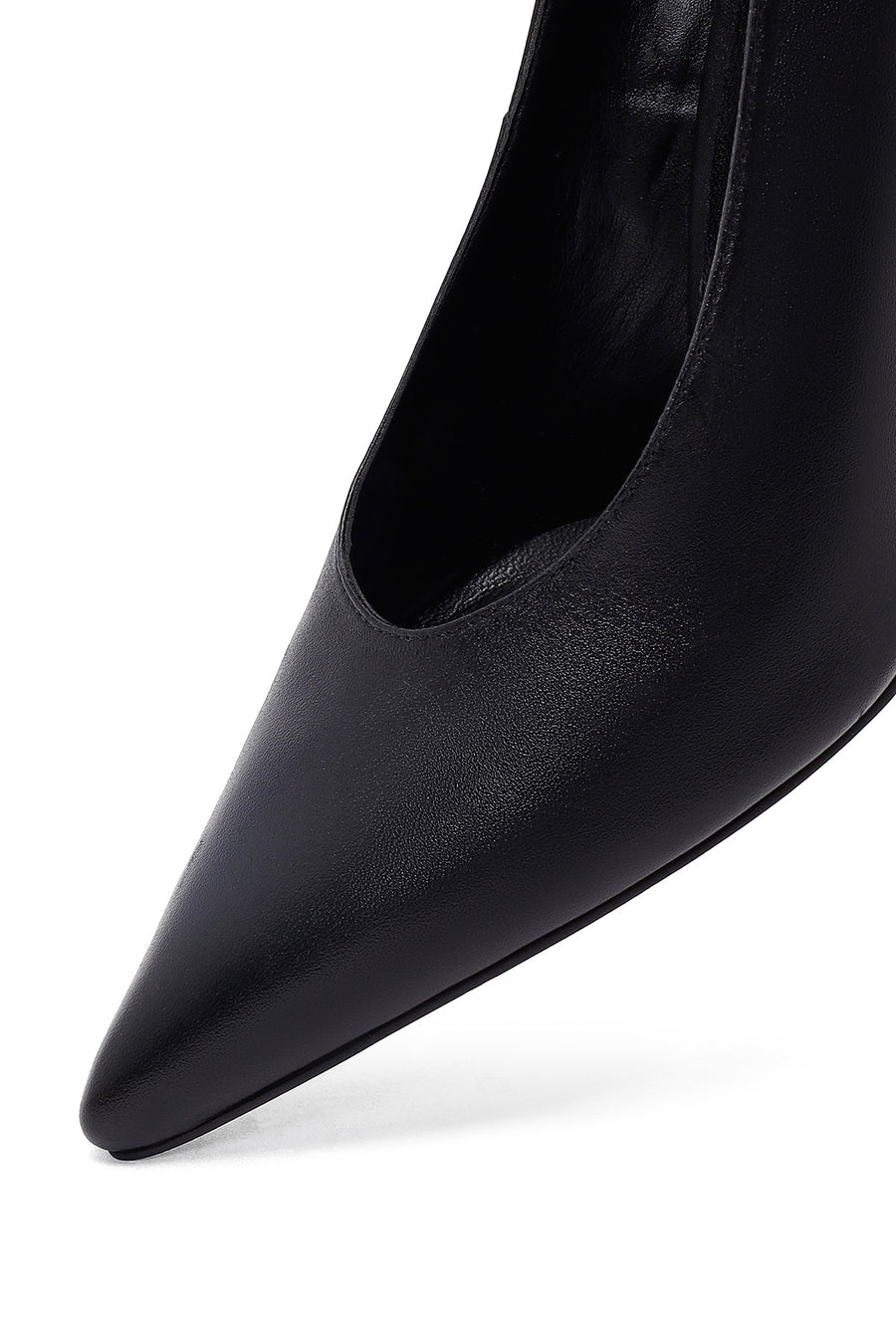 Woman Black Stiletto Heels Leather Stiletto