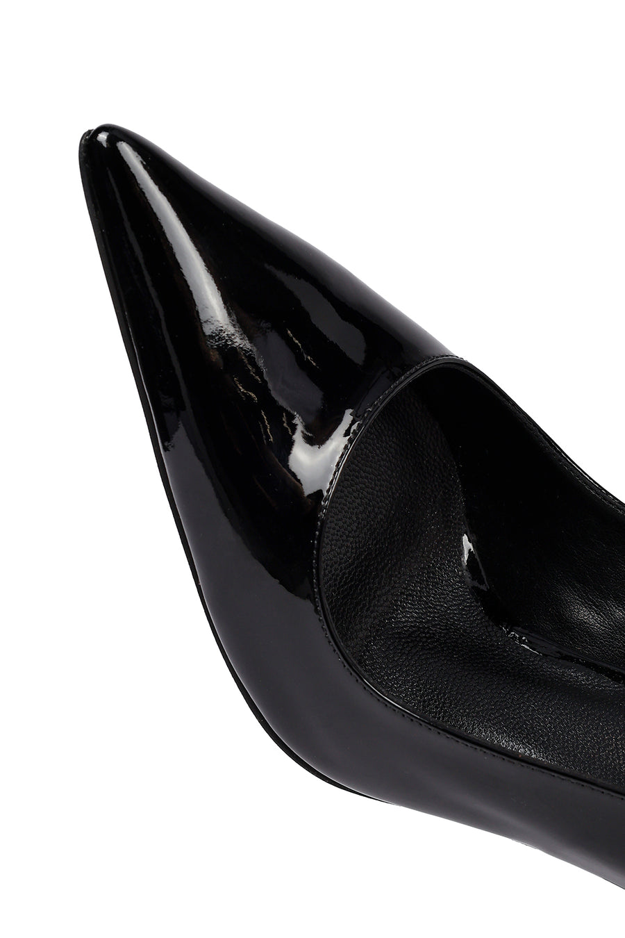 Women's Black Ankle Buckle Thin Heel Patent Leather Stiletto