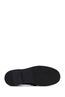Kadın Siyah Tokalı Deri Maskülen Loafer | Derimod