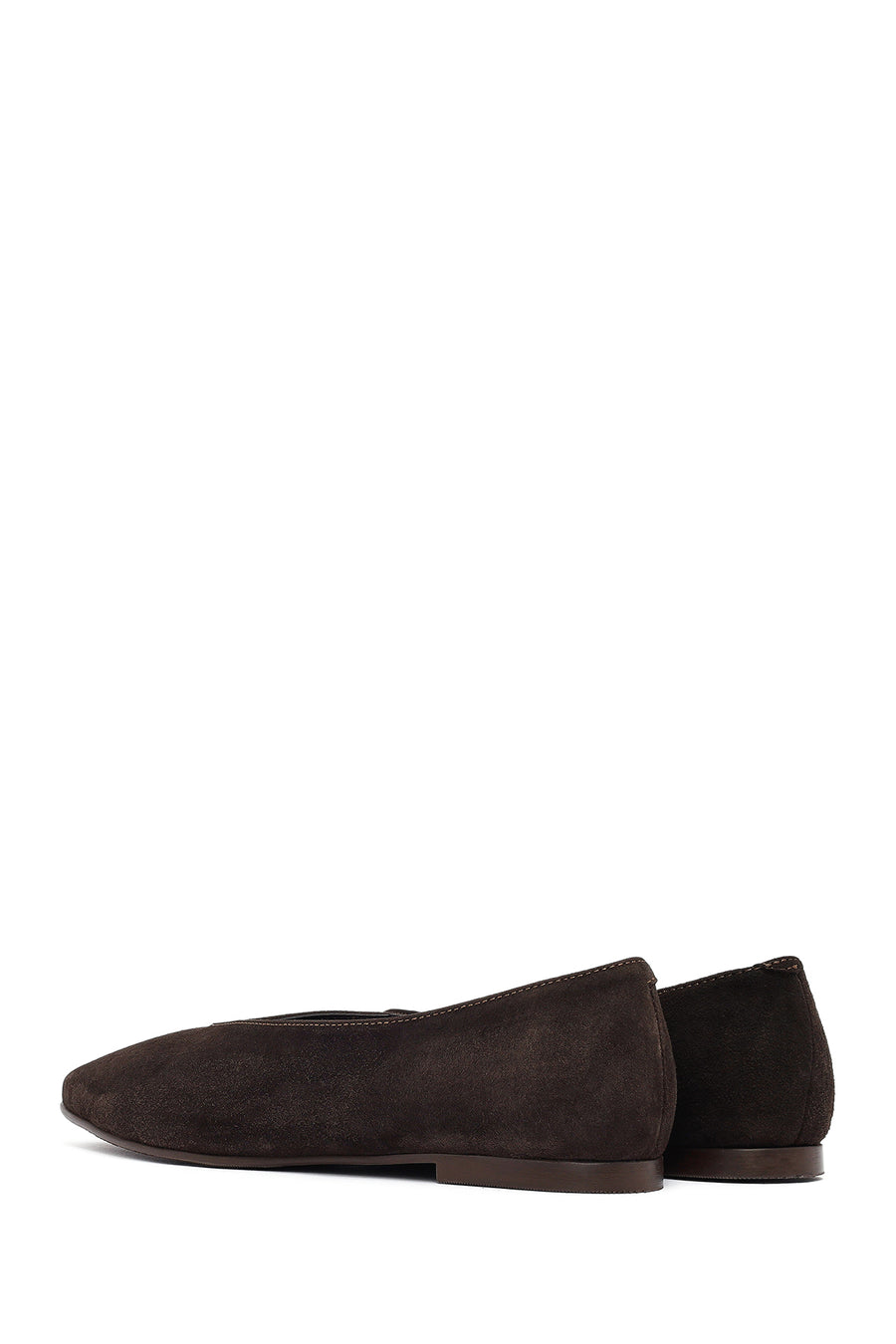 Woman Brown Suede Leather Babet