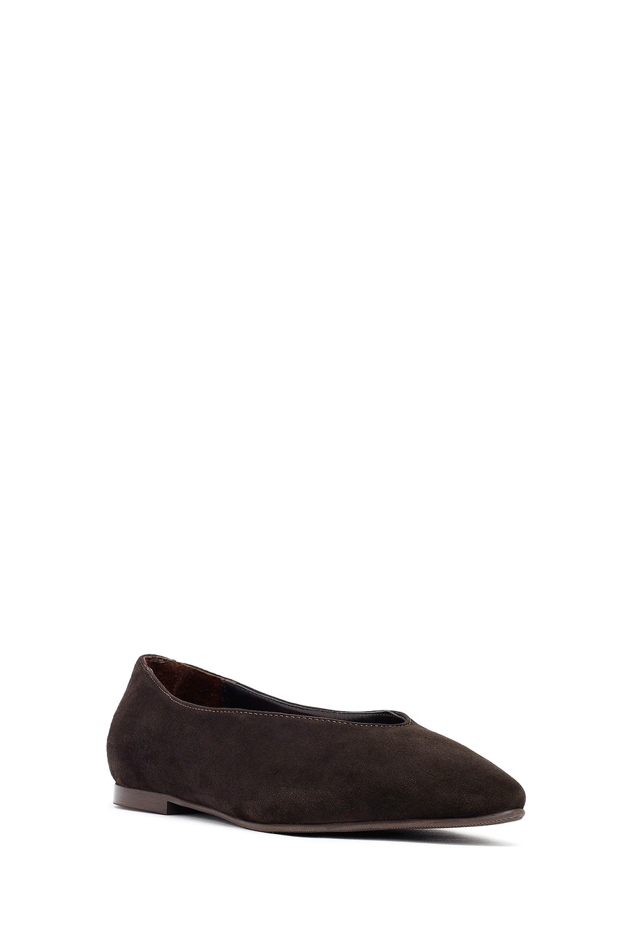Woman Brown Suede Leather Babet