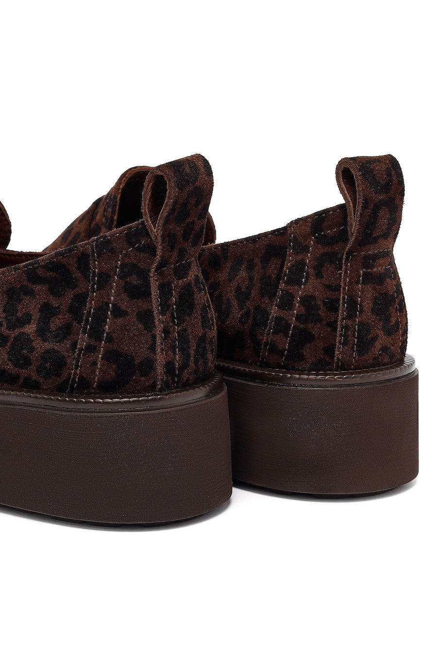Woman Leopard Print Suede Leather Masculine Loafer