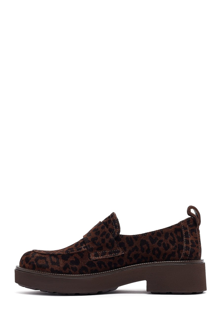 Woman Leopard Print Suede Leather Masculine Loafer