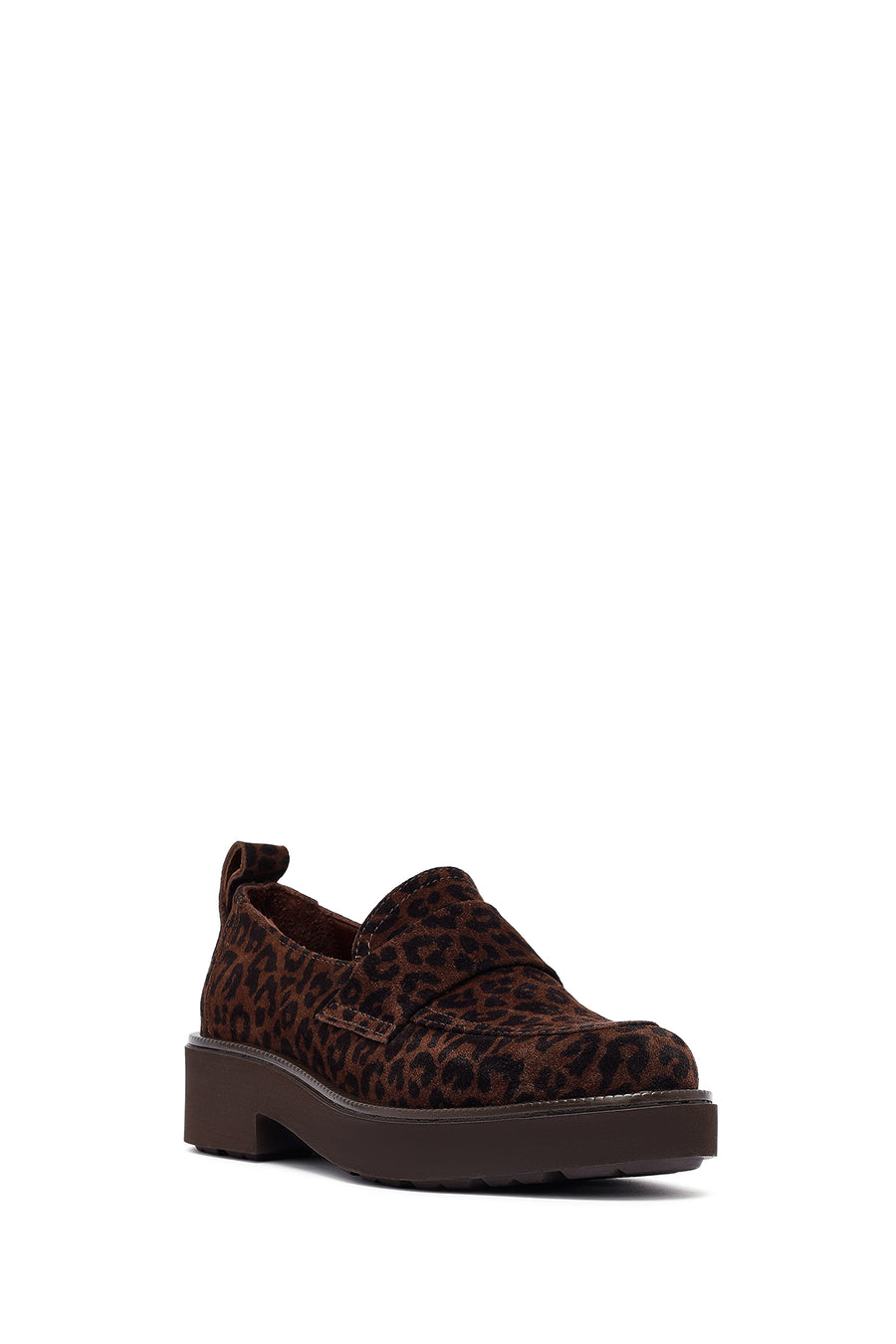 Woman Leopard Print Suede Leather Masculine Loafer