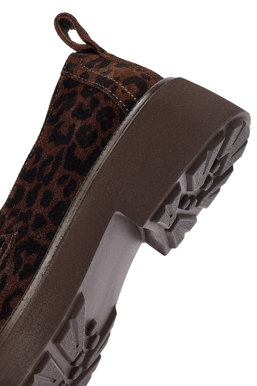 Woman Leopard Print Suede Leather Masculine Loafer