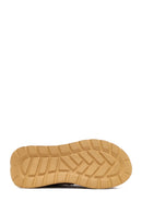 Women's Tan Lace-Up Thick-Soled Suede Leather Sneaker | Derimod