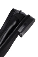 Women's Black Buckled Leather Masculine Loafer | Derimod