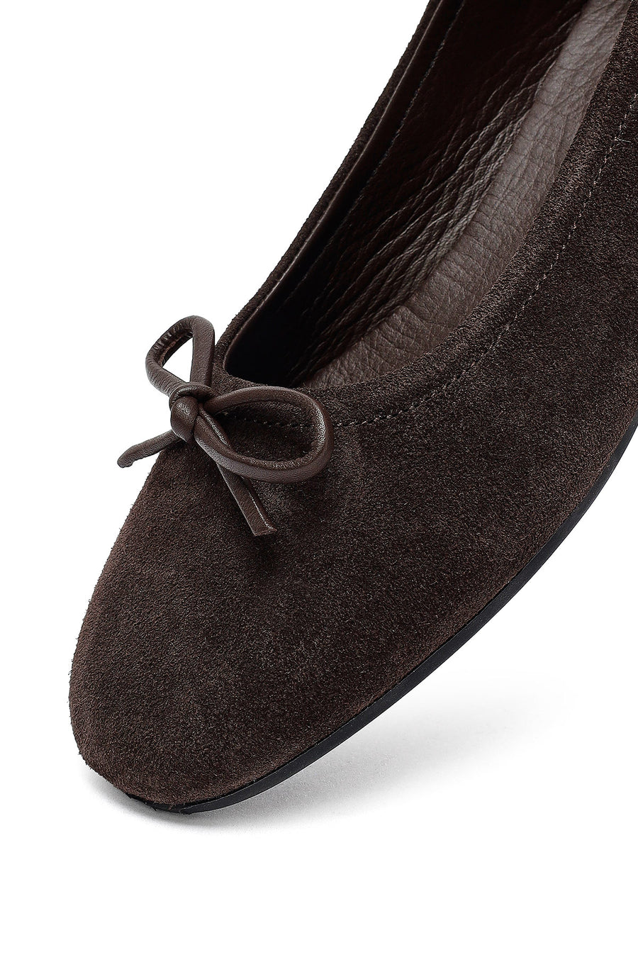 Woman Brown Suede Leather Babet