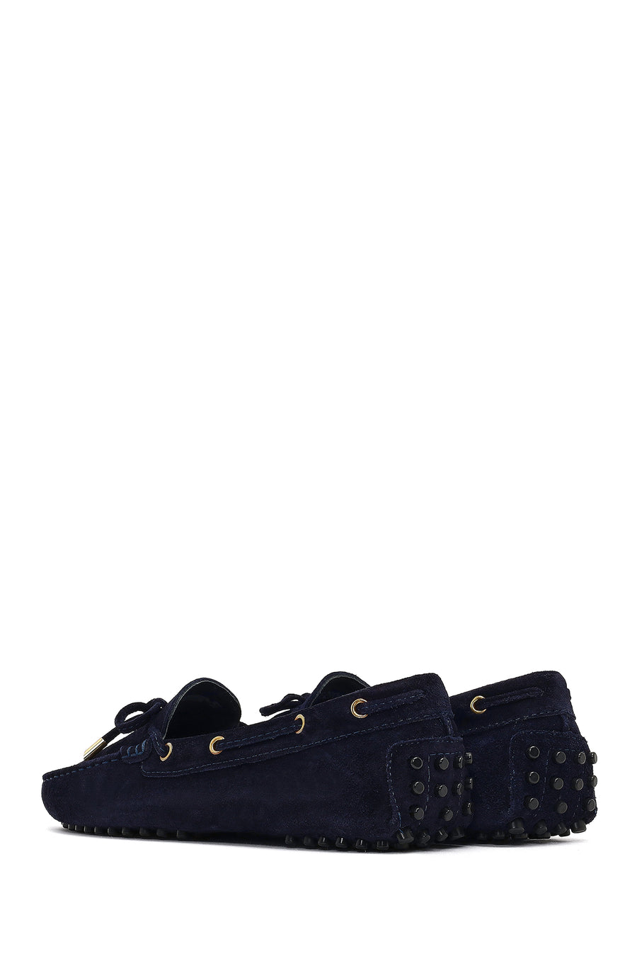 Women's Navy Blue Tassel Suede Leather Loafer