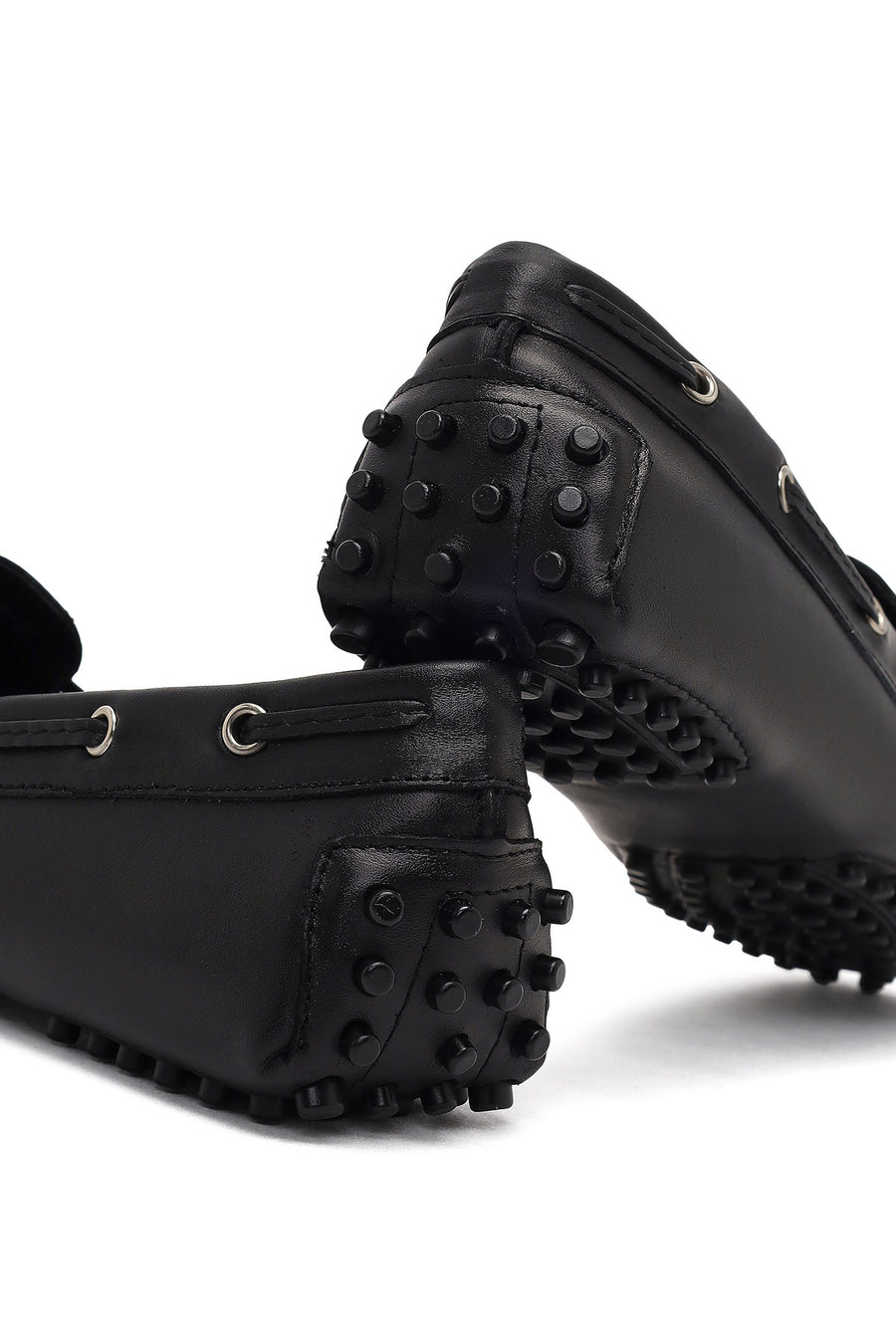 Women's Black Tasselled Leather Loafer