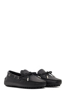 Women's Black Tasselled Leather Loafer | Derimod