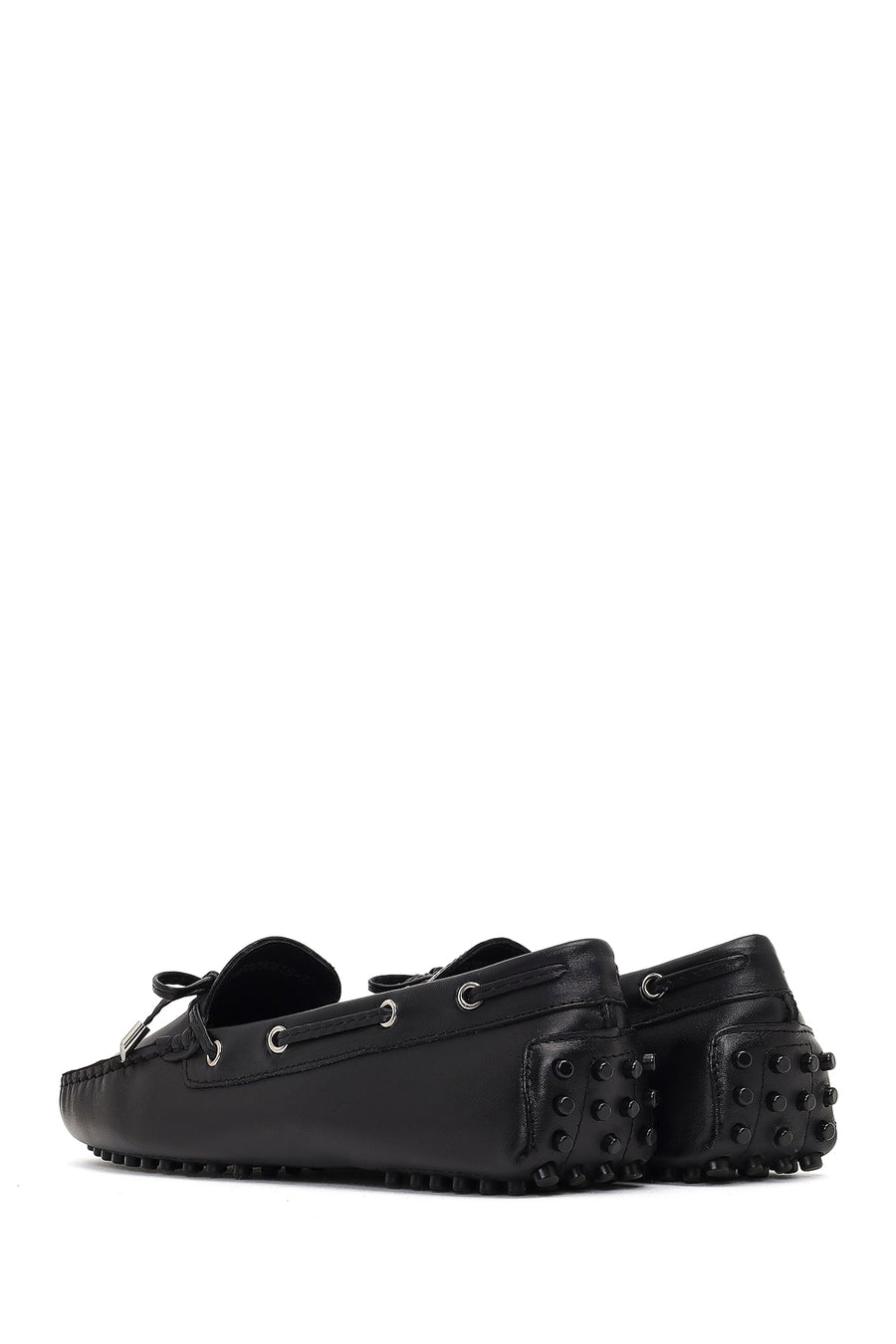 Women's Black Tasselled Leather Loafer