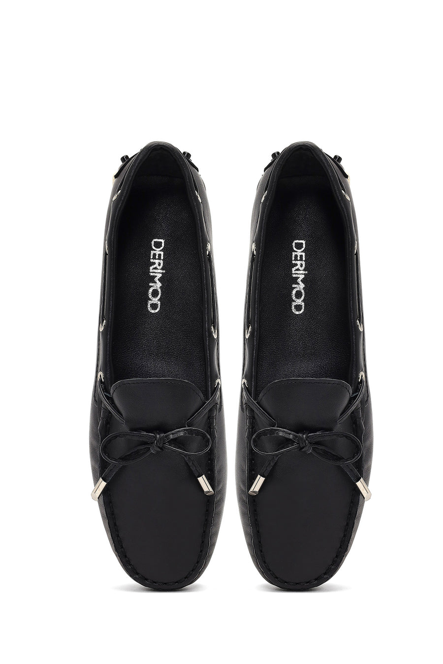 Women's Black Tasselled Leather Loafer