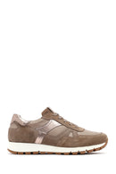Woman Mink Laced Leather Sneakers | Derimod