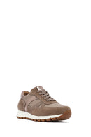 Woman Mink Laced Leather Sneakers | Derimod