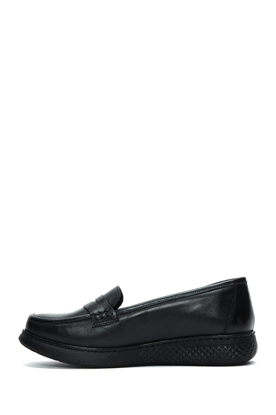 Woman Siyah Leather Comfort Loafer