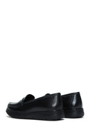 Woman Siyah Leather Comfort Loafer | Derimod