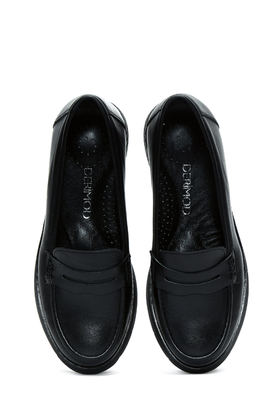 Woman Siyah Leather Comfort Loafer