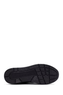 Women's Black Lace-Up Thick-Soled Leather Sneaker | Derimod