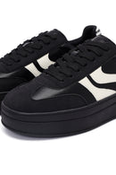 Kadın Siyah Bağcıklı Kalın Tabanlı Sneaker | Derimod