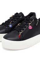 Women's Black Lace-Up Thick-Soled Sneaker | Derimod